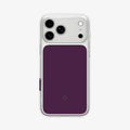 ACS12332 - iPhone 18 Pro Max / iPhone 17 Pro Max Ultra Hybrid T (Mag Fit) in Clear Dark Cherry showing the back