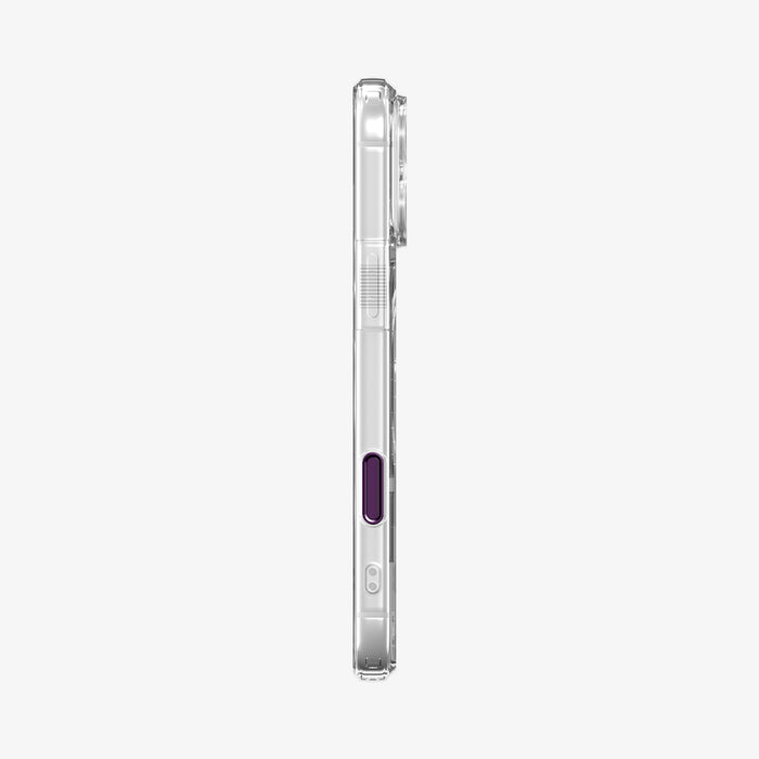 ACS12332 - iPhone 18 Pro Max / iPhone 17 Pro Max Ultra Hybrid T (Mag Fit) in Clear Dark Cherry showing the side