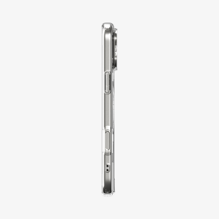 ACS10041CC -  iPhone 18 Pro Max / iPhone 17 Pro Max Ultra Hybrid Zero One (MagFit) Natural Titanium showing the slim side profile with covered buttons and precise cutouts
