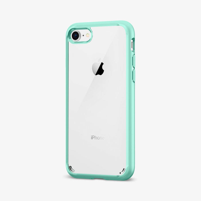 042CS20925 - iPhone 7 Series Ultra Hybrid Case in Mint showing the back, partial side