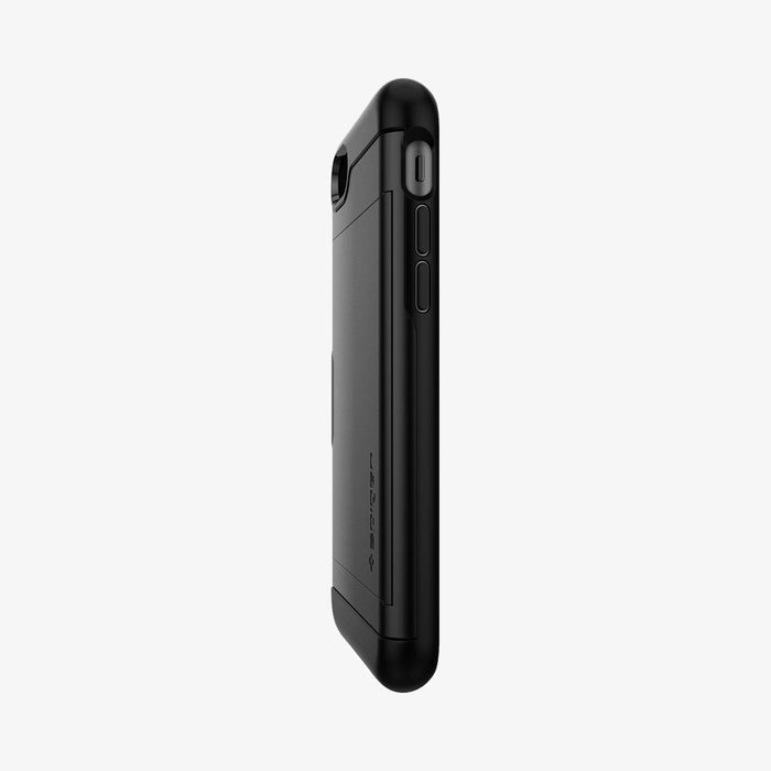 042CS20455 - iPhone 8 Series Slim Armor CS Case in Black showing the back and side