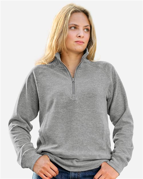 J. America 8743 Women's Electric Fleece Quarter-Zip Sweatshirt