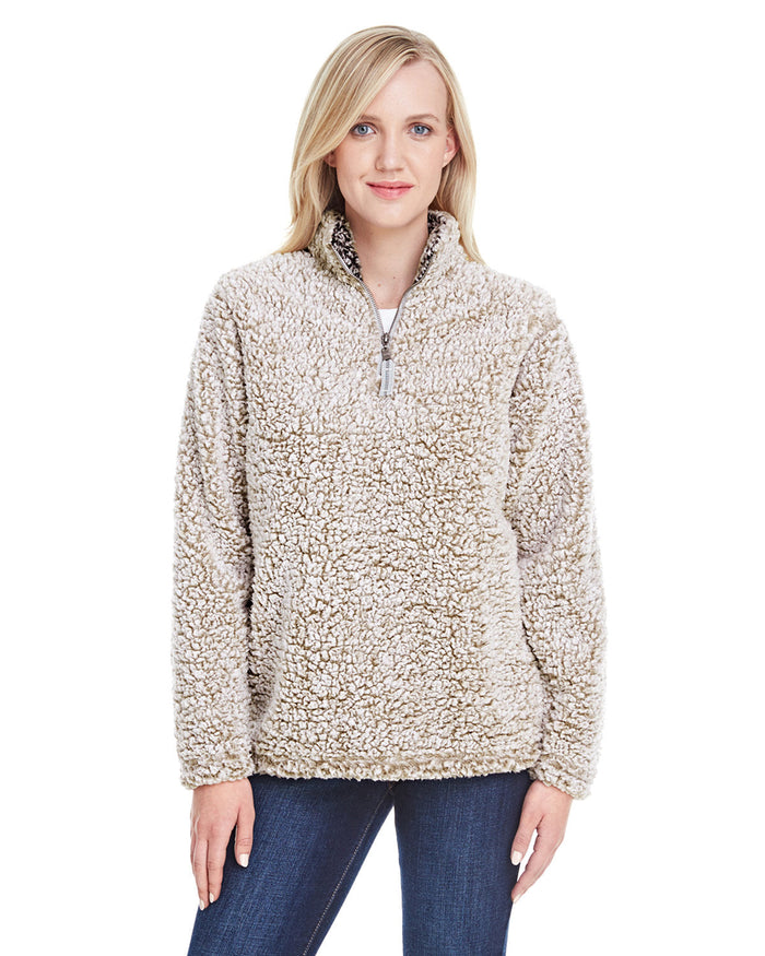 J America JA8451 Ladies' Epic Sherpa 1/4 Zip