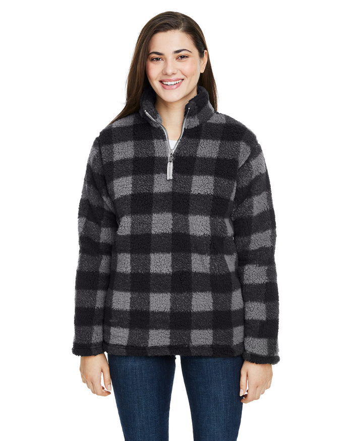 J America JA8451 Ladies' Epic Sherpa 1/4 Zip