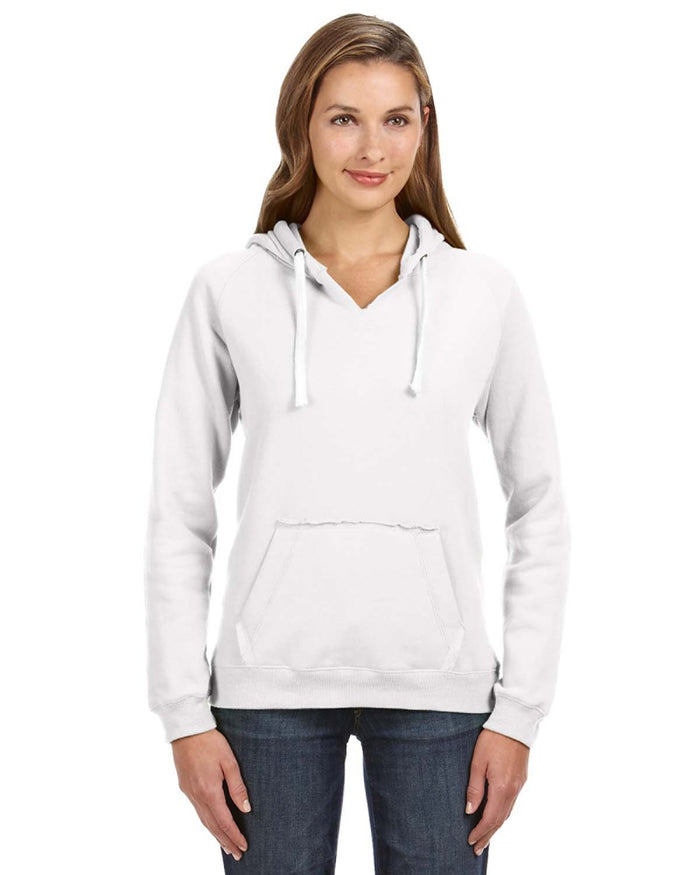 J America JA8836 Ladies' Sydney Brushed V-Neck Hooded Sweatshirt