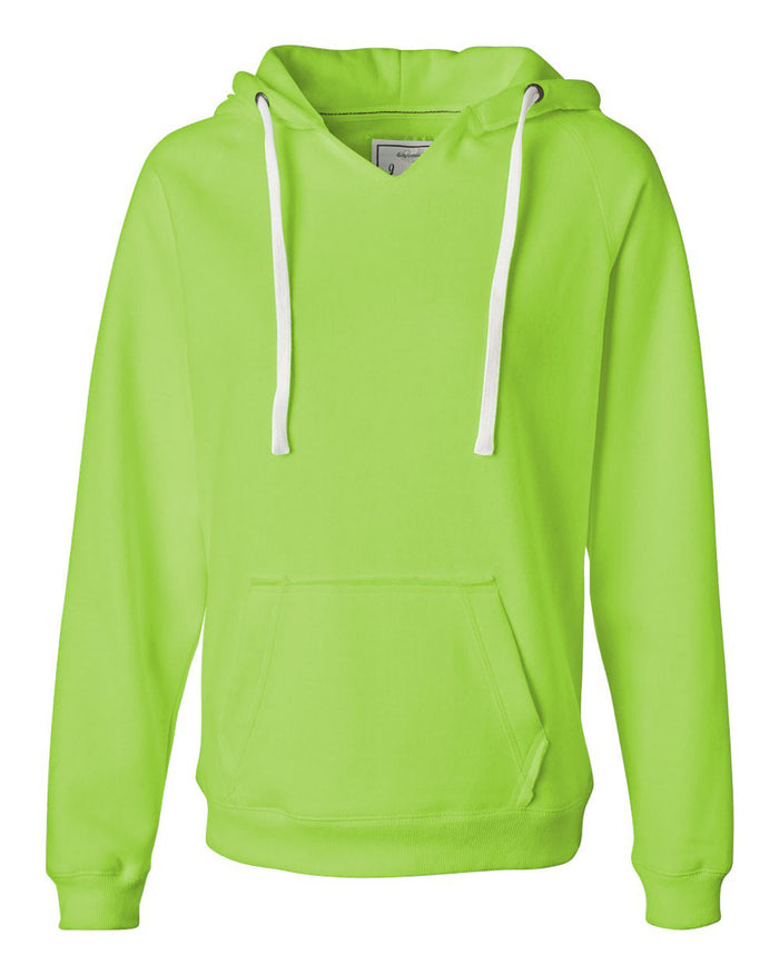 J America JA8836 Ladies' Sydney Brushed V-Neck Hooded Sweatshirt