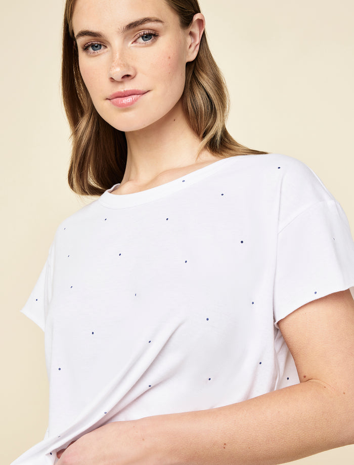 Jada Organic Cotton Knit Boxy Tee & Boxer Set