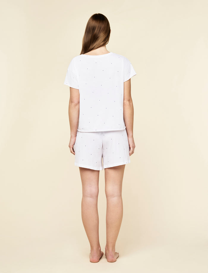 Jada Organic Cotton Knit Boxy Tee & Boxer Set