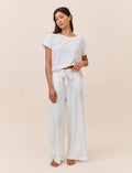 Jada Organic Cotton Knit Boxy Tee & Wide Leg Pant Set