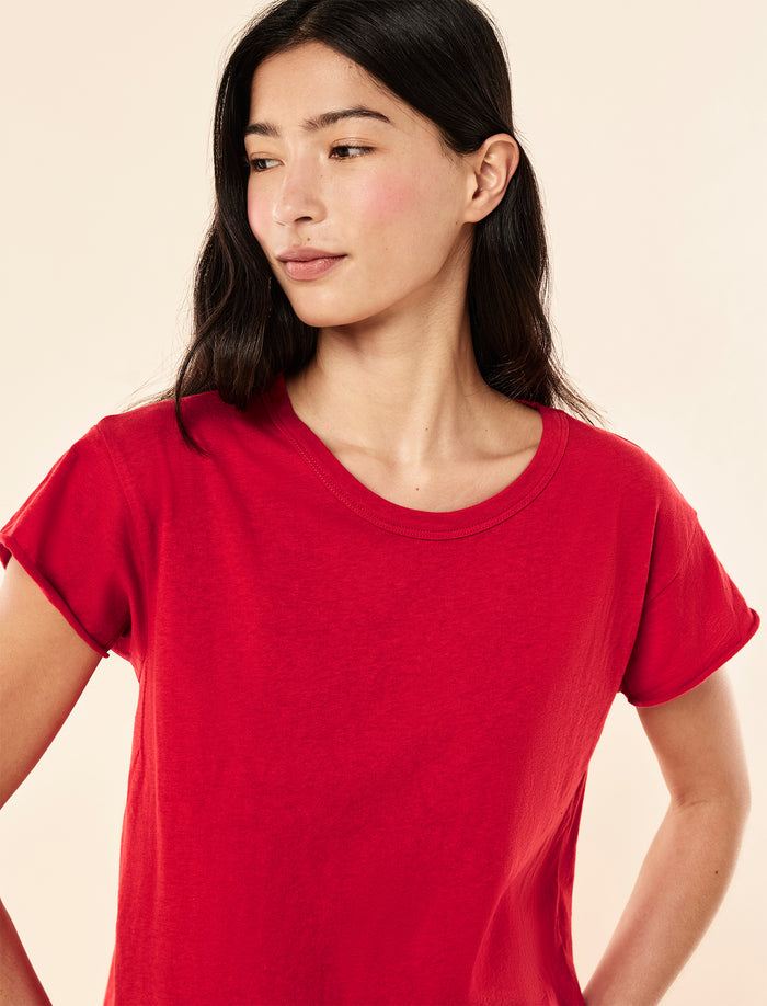 Jada Organic Cotton Knit Boxy Tee