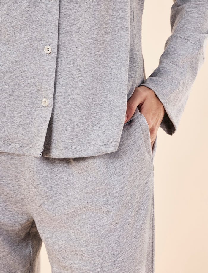 Jada Organic Cotton Knit Button Front PJ Set