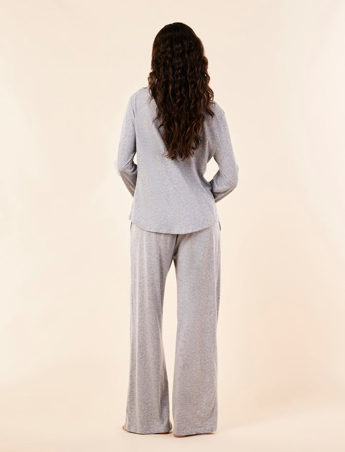 Jada Organic Cotton Knit Button Front PJ Set