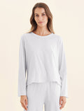 Jada Organic Cotton Knit Long Sleeve Boxy Tee