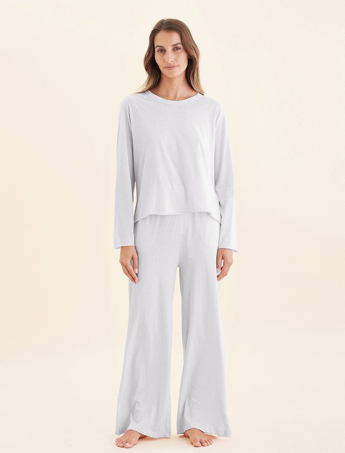 Jada Organic Cotton Knit Long Sleeve Boxy Tee