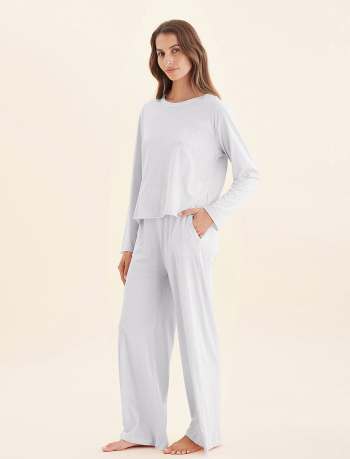 Jada Organic Cotton Knit Long Sleeve Boxy Tee