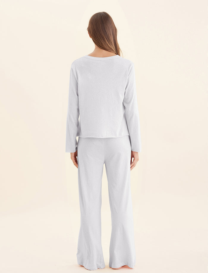 Jada Organic Cotton Knit Long Sleeve Boxy Tee