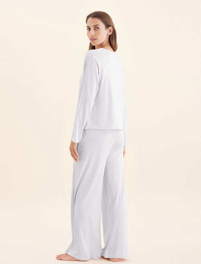 Jada Organic Cotton Knit Long Sleeve Boxy Tee