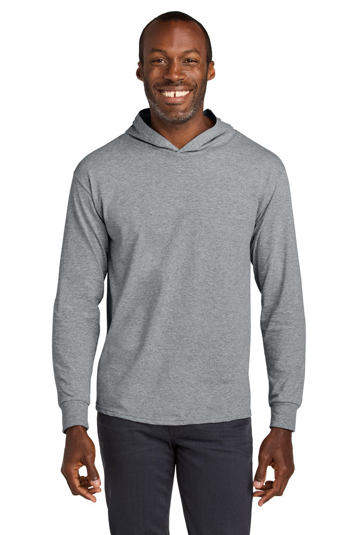 Jerzees 363LH Classics Unisex Cotton Long Sleeve Hooded T-Shirt