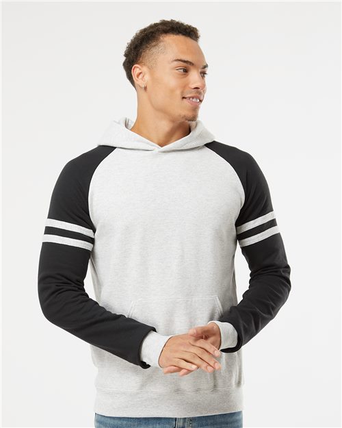 JERZEES 97CR Unisex Nublend Varsity Colorblocked Raglan Hooded Sweatshirt