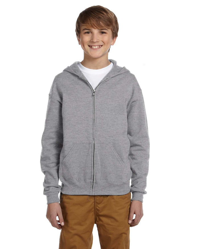 Jerzees 993B Youth NuBlend Fleece Full-Zip Hooded Sweatshirt