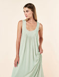 Kate Modal Soft Pleat Front Maxi Nightgown