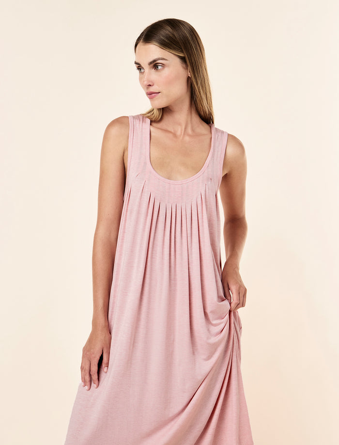 Kate Modal Soft Pleat Front Maxi Nightgown
