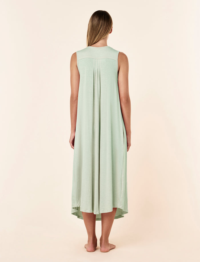 Kate Modal Soft Pleat Front Maxi Nightgown