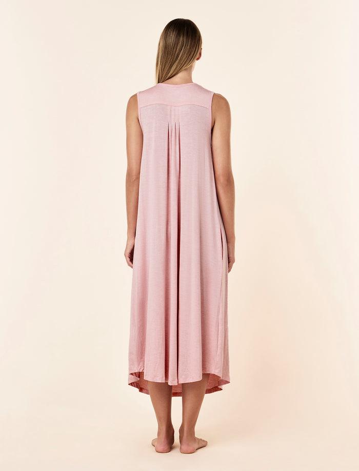 Kate Modal Soft Pleat Front Maxi Nightgown