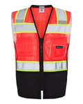 Kishigo 1515 - 1516 Premium Black Series Black Bottom Class 2 Vest - Ninja Transfers