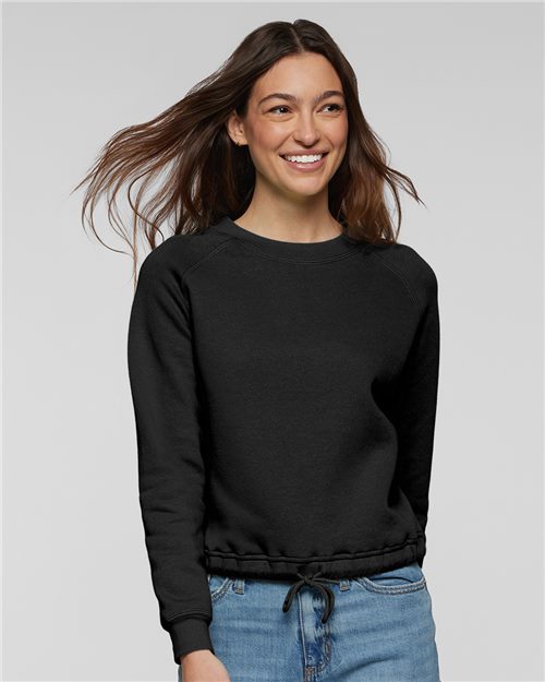 LAT 3528 Women's Relaxed 3-End Boxy Fleece Crewneck Sweatshirt