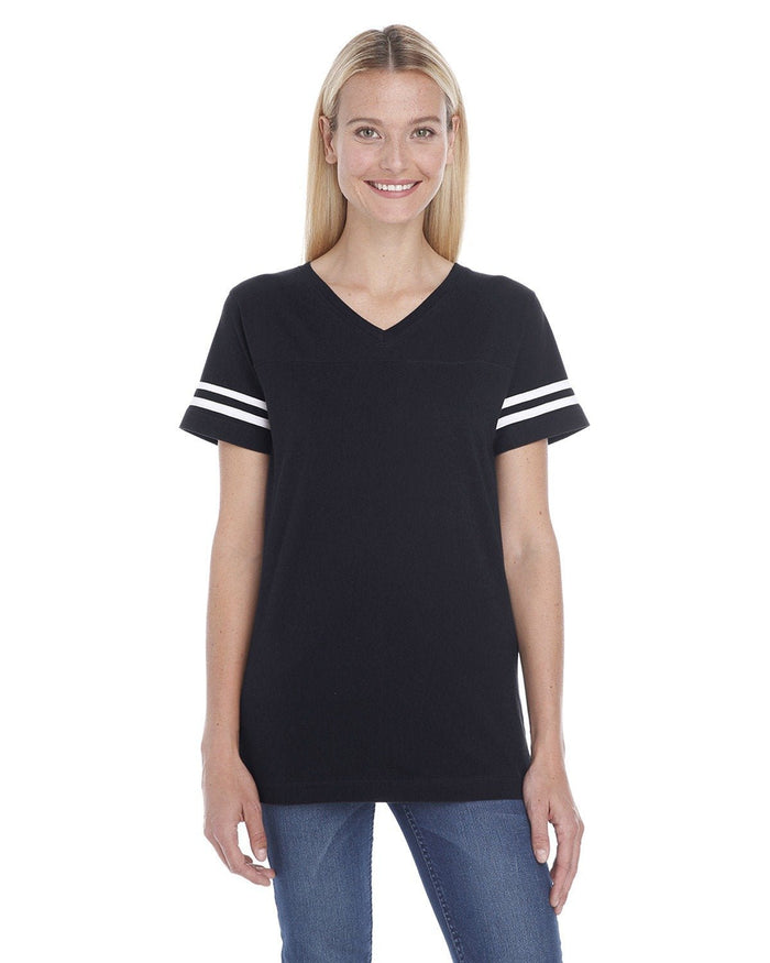 LAT 3537 Ladies' Football T-Shirt - Ninja Transfers