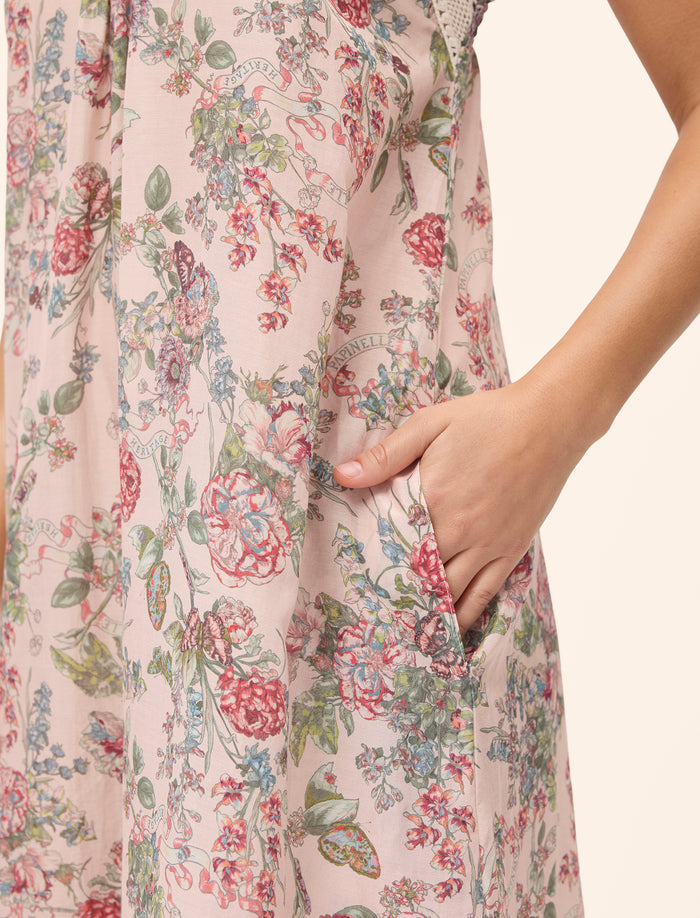 Layla Lace Front Maxi Nightgown