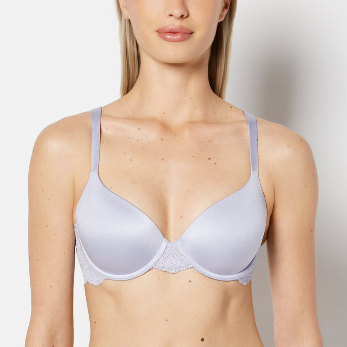 Lightly Lined Full Coverage Bra with Timeless Lace Wing in Cosmic Sky