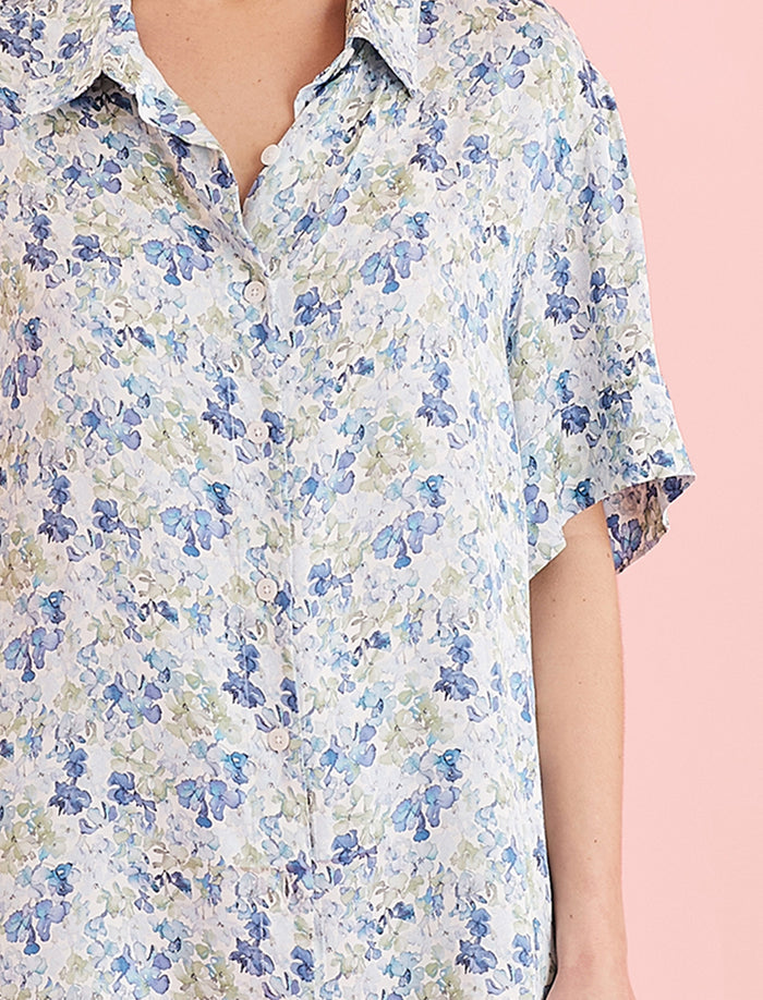 Lily Jane Satin Short Sleeve Shirt
