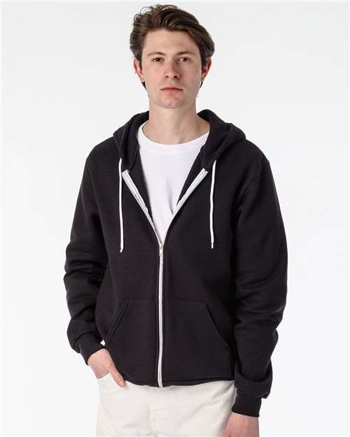 Los Angeles Apparel F97 USA - Made Flex Fleece Full - Zip Hooded Sweatshirt - Ninja Transfers