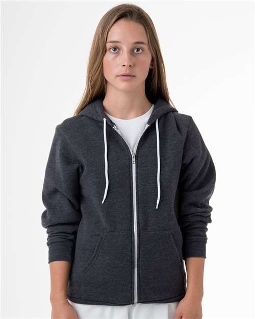 Los Angeles Apparel F97 USA - Made Flex Fleece Full - Zip Hooded Sweatshirt - Ninja Transfers