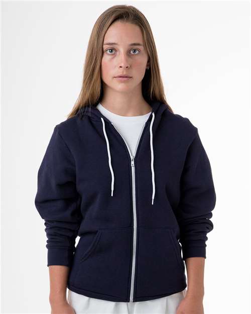 Los Angeles Apparel F97 USA - Made Flex Fleece Full - Zip Hooded Sweatshirt - Ninja Transfers