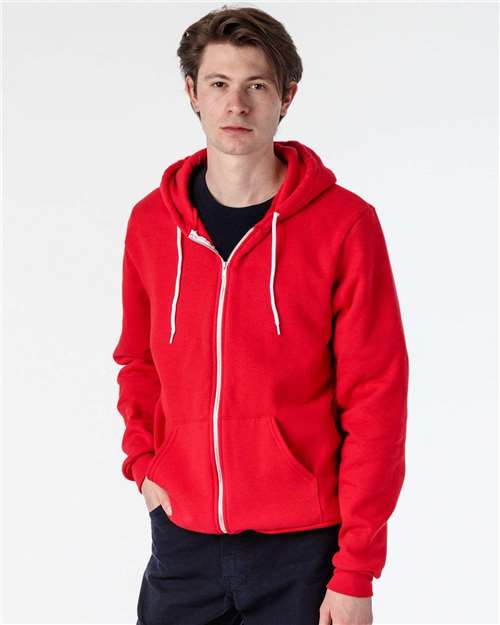 Los Angeles Apparel F97 USA - Made Flex Fleece Full - Zip Hooded Sweatshirt - Ninja Transfers