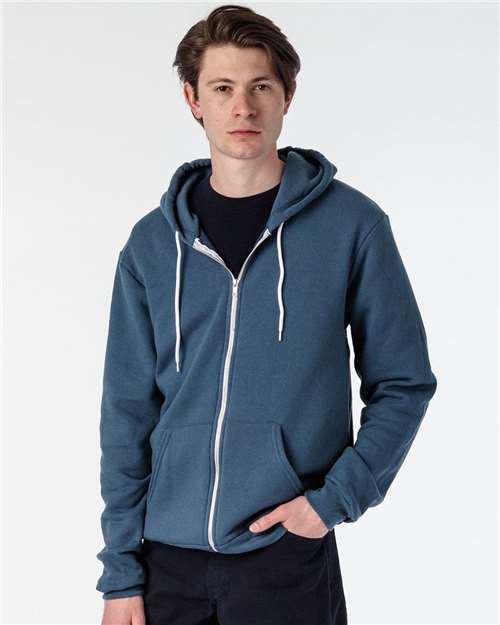 Los Angeles Apparel F97 USA - Made Flex Fleece Full - Zip Hooded Sweatshirt - Ninja Transfers