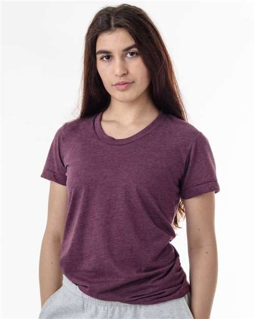Los Angeles Apparel FF3001 USA - Made Women's 50/50 T-Shirt - Ninja Transfers