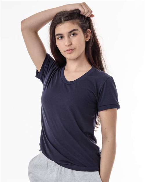 Los Angeles Apparel FF3001 USA - Made Women's 50/50 T-Shirt - Ninja Transfers