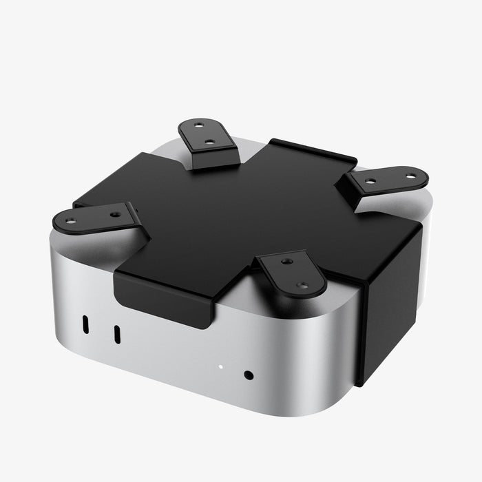 AMP09226 - Mac Mini M4 Mount LD205 in Charcoal Gray showing the back and sides