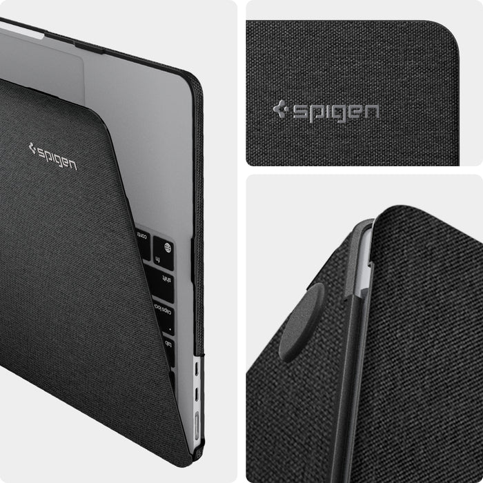 ACS05272 - MacBook Air Case Urban Fit in black showing the different angles