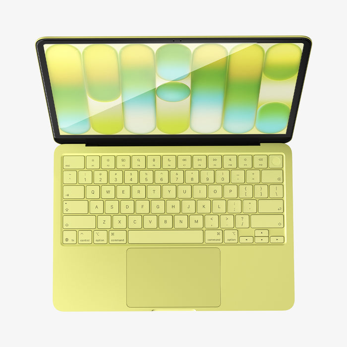 AGL11669 - MacBook Neo 13-inch Glas.tR Slim in Clear from top view