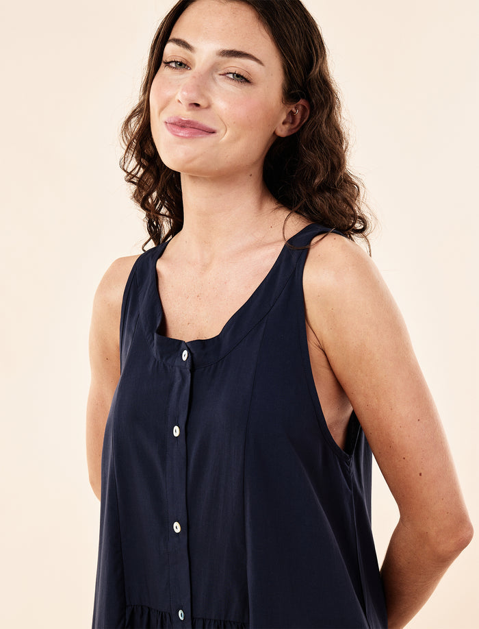 Madison Panel Front Maxi Nightgown