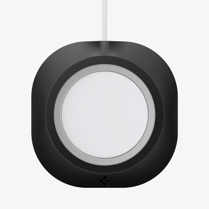 AMP02340 - MagFit in black showing the top view with magsafe charger inserted