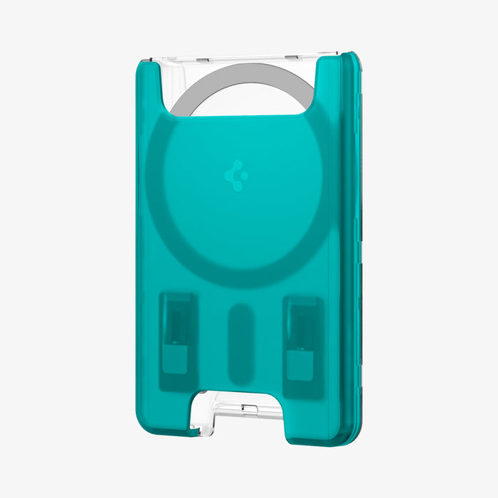 AFA07397 - MagSafe Card Holder Classic C1 (MagFit) in Bondi Blue showing the front and partial side