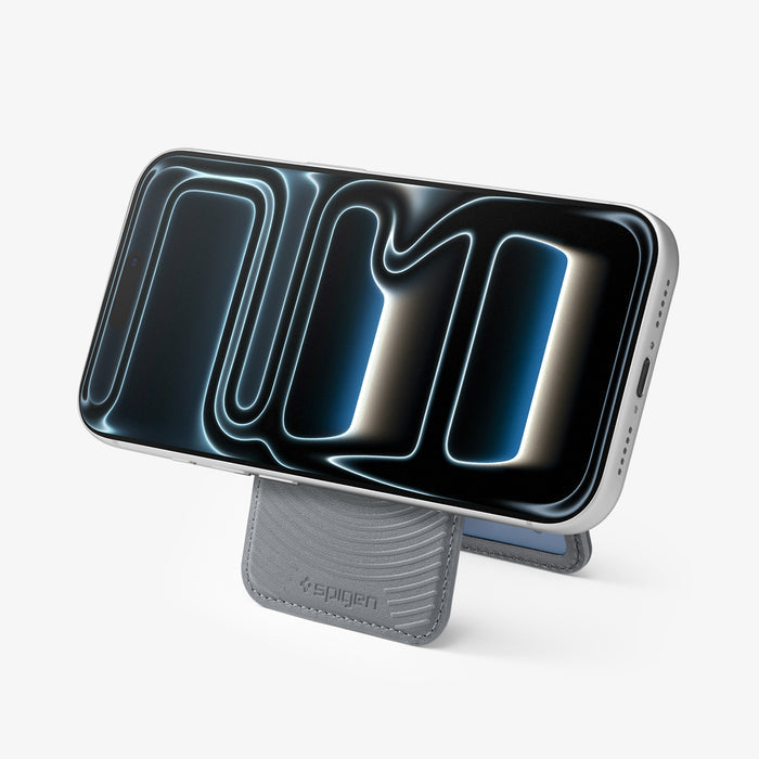 AFA11334 - MagSafe Card Holder Nano Pop S (Mag Fit)  in Black Sesame showing part of it