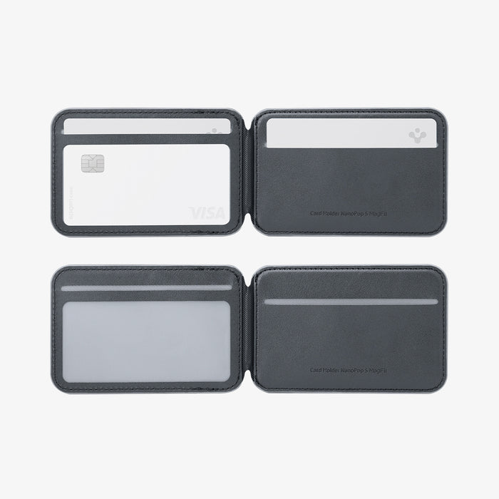 AFA11334 - MagSafe Card Holder Nano Pop S (Mag Fit)  in Black Sesame showing inside