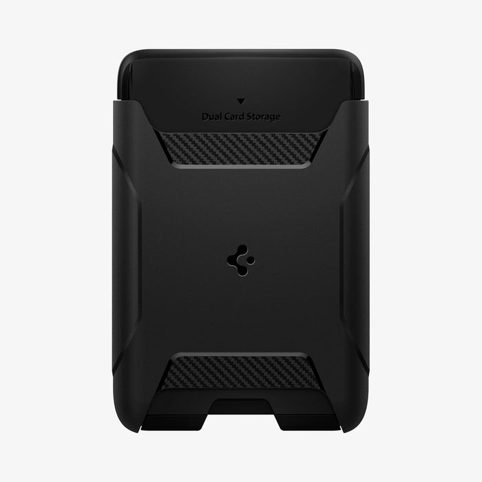 AFA07150 - MagSafe 3 Card Holder Rugged Armor (MagFit) in Black showing the front